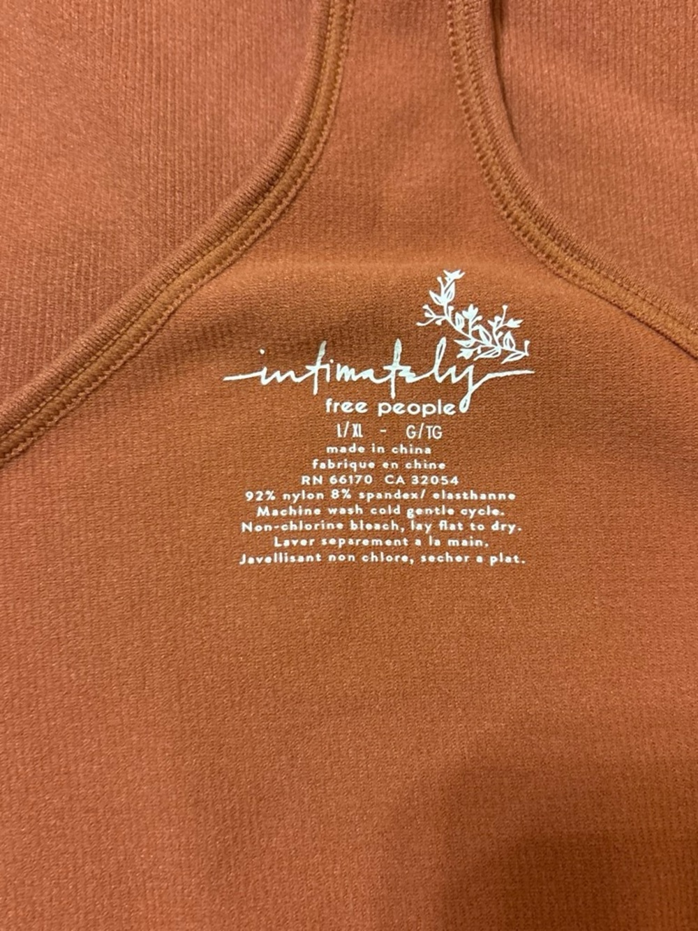 Free People Intimately Ribbed Racerback Tank - Rust Brown
